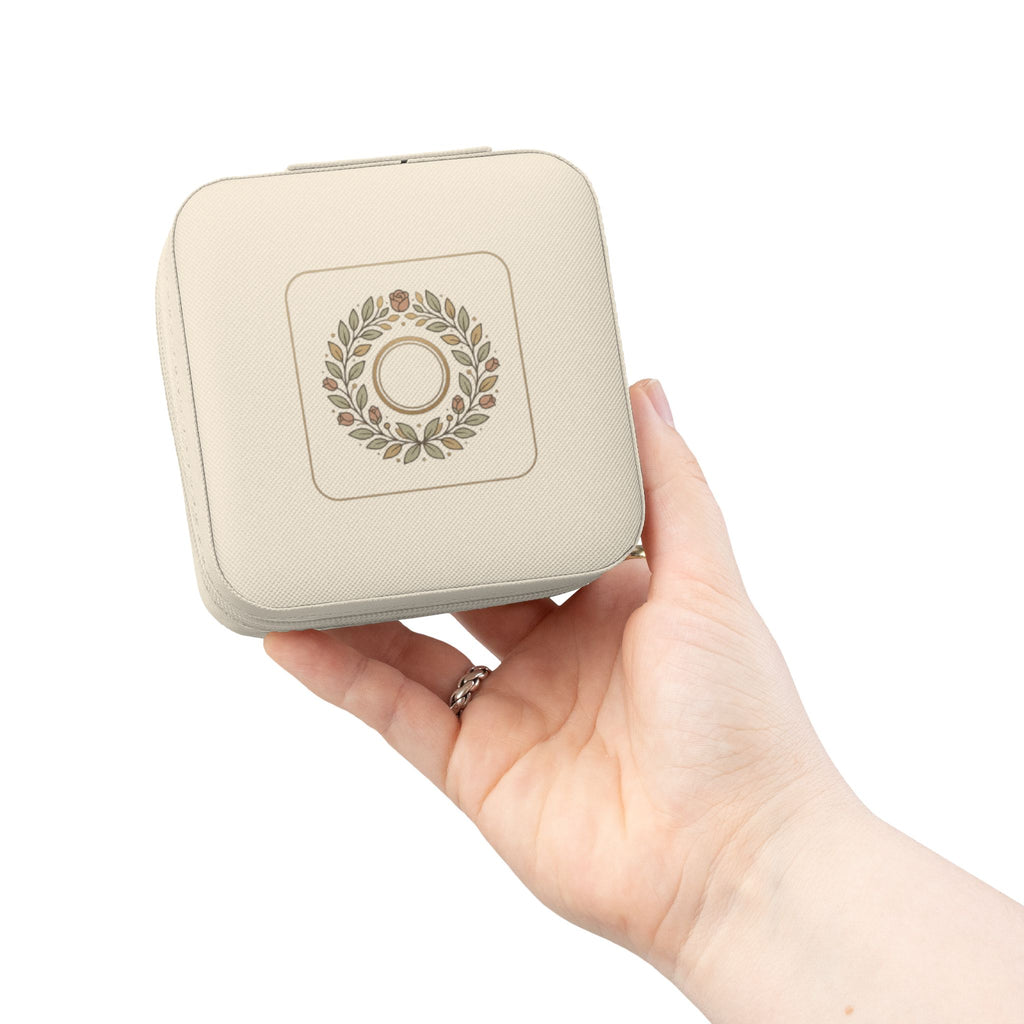 Compact Jewelry Travel Case — Portable Ring & Earring Organizer (Pink)