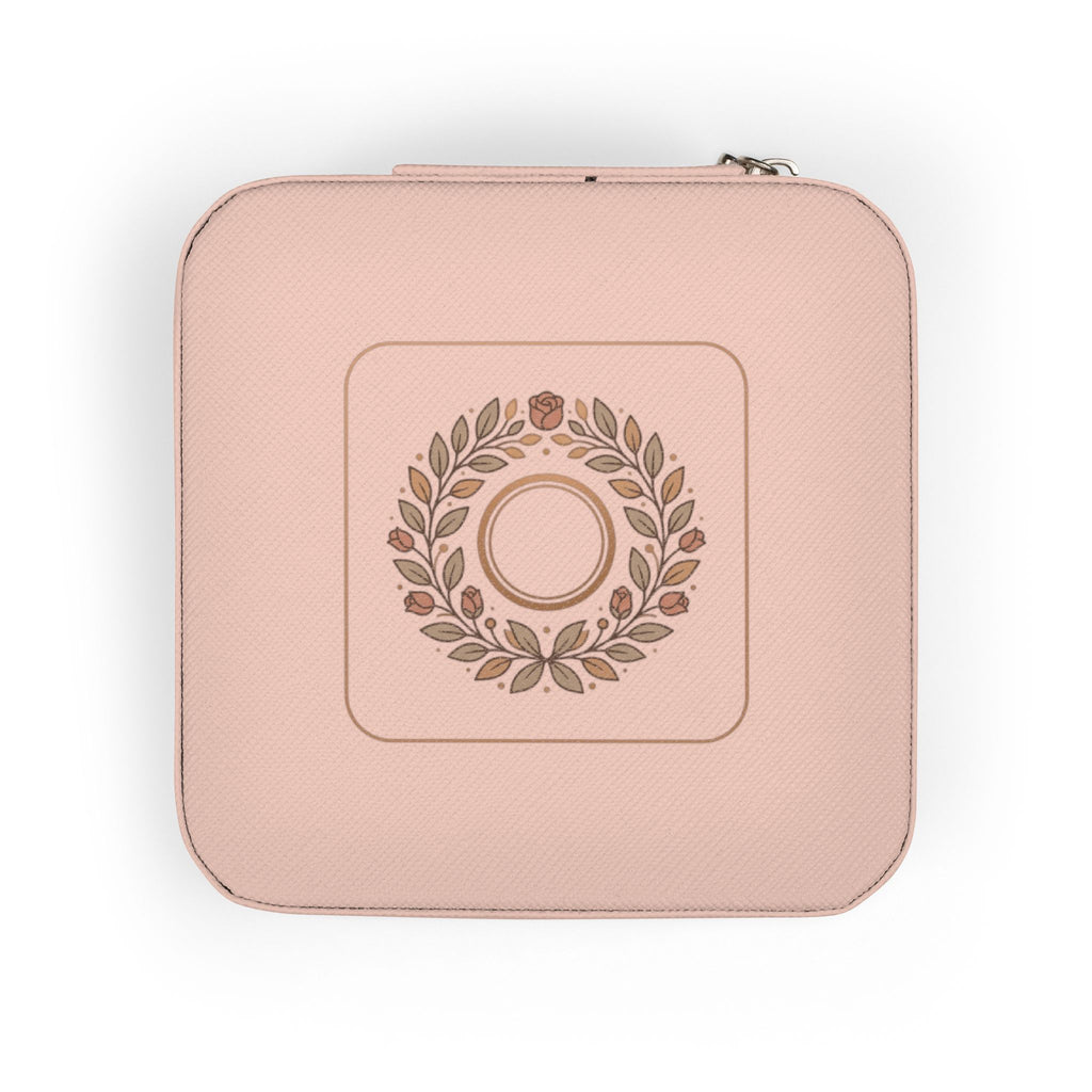 Compact Jewelry Travel Case — Portable Ring & Earring Organizer (Pink)