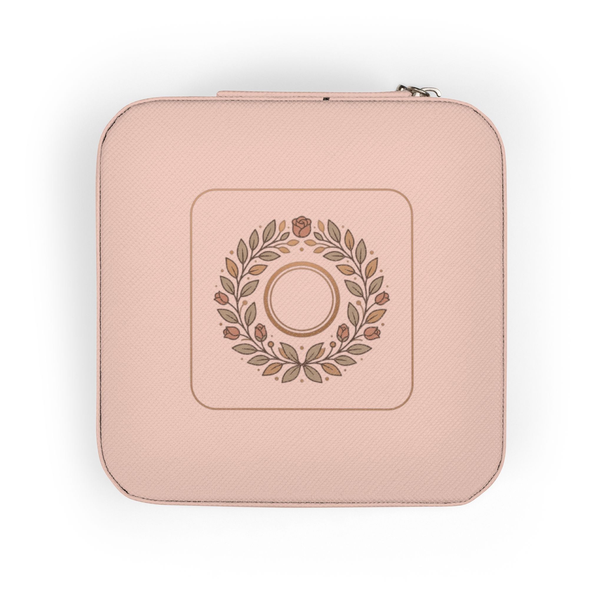 Compact Jewelry Travel Case — Portable Ring & Earring Organizer (Pink)