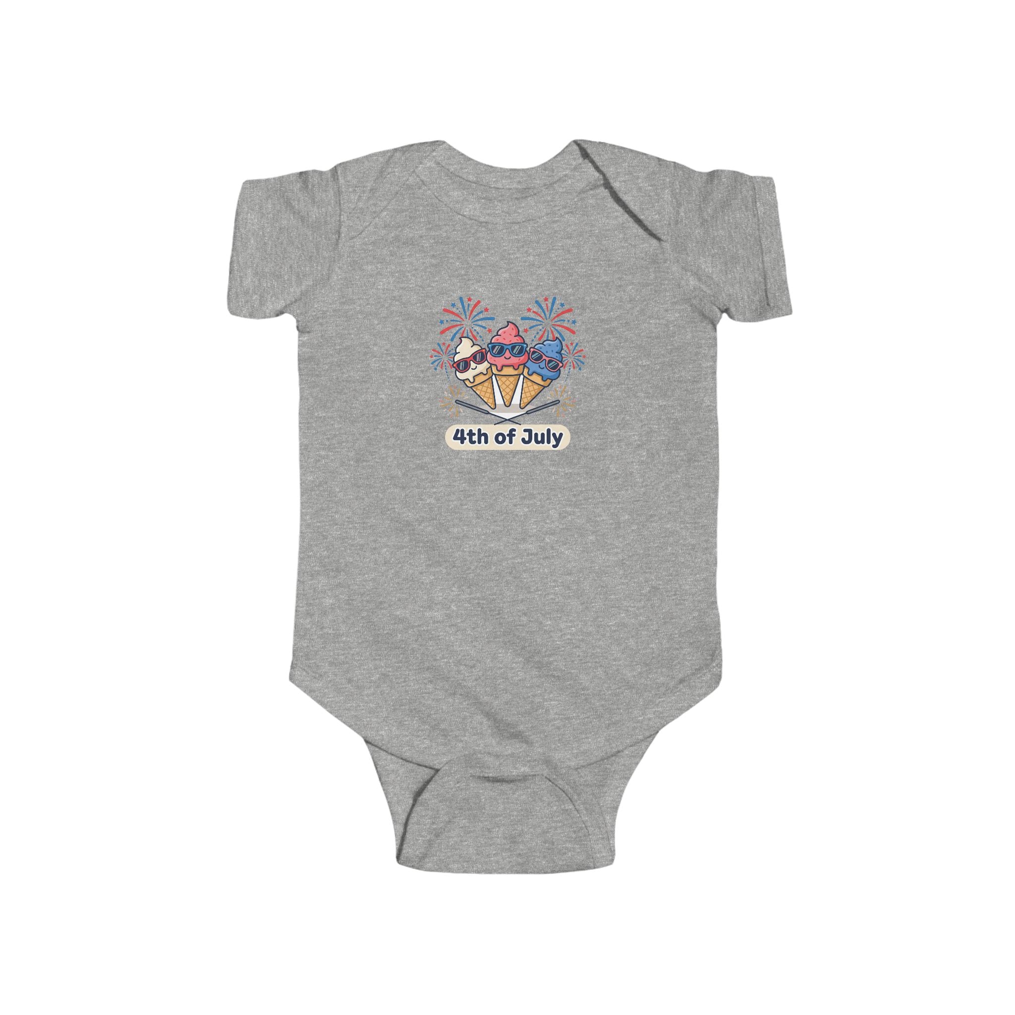 Infant 4th of July Bodysuit – Patriotic Fireworks Baby Onesie