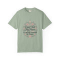Don’t Test My Peace T-Shirt — Floral Prayer-Waist Graphic Tee