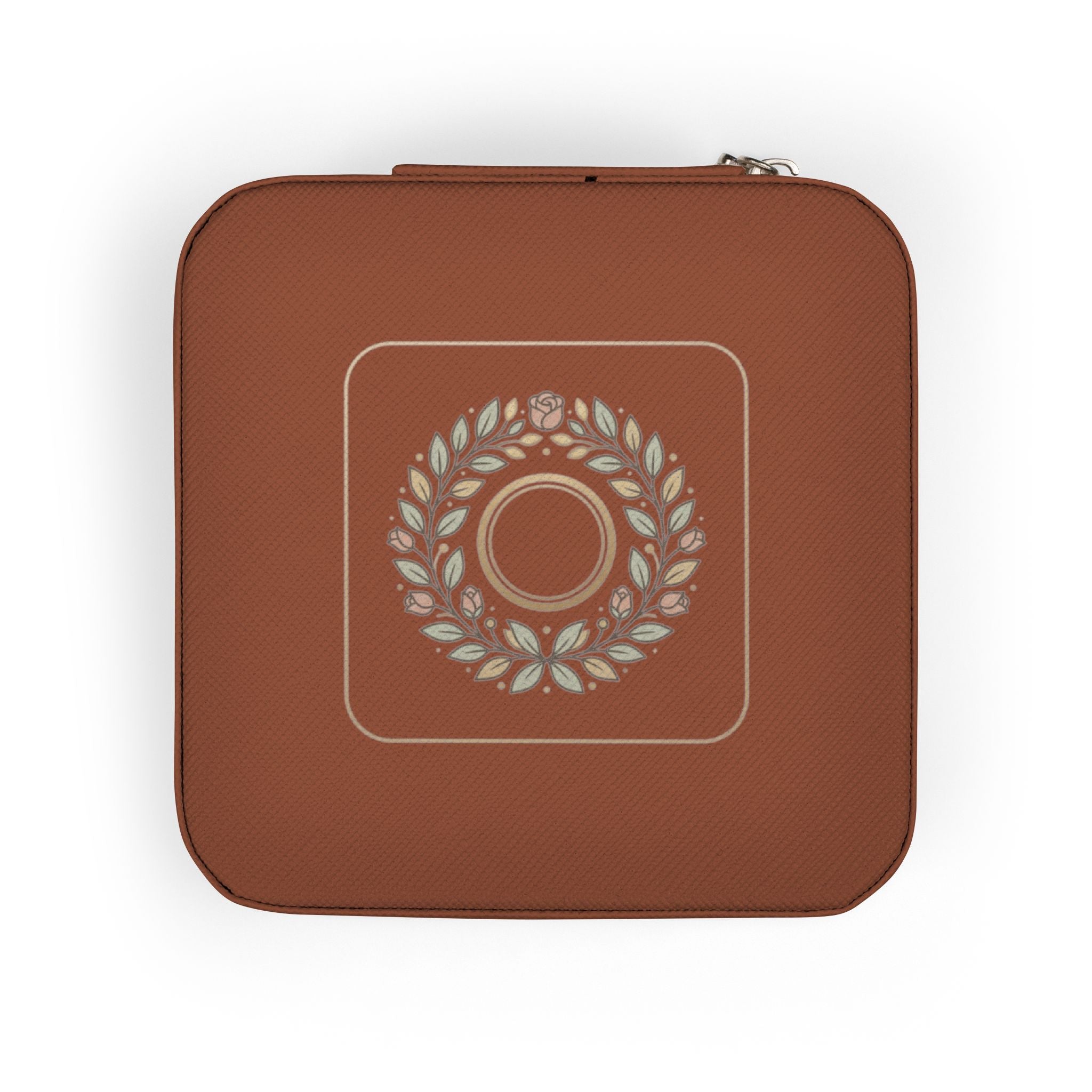 Compact Jewelry Travel Case — Portable Ring & Earring Organizer (Pink)
