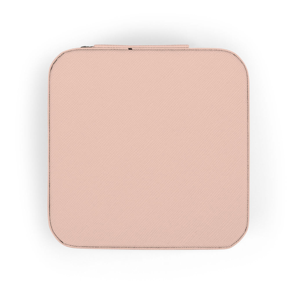 Compact Jewelry Travel Case — Portable Ring & Earring Organizer (Pink)