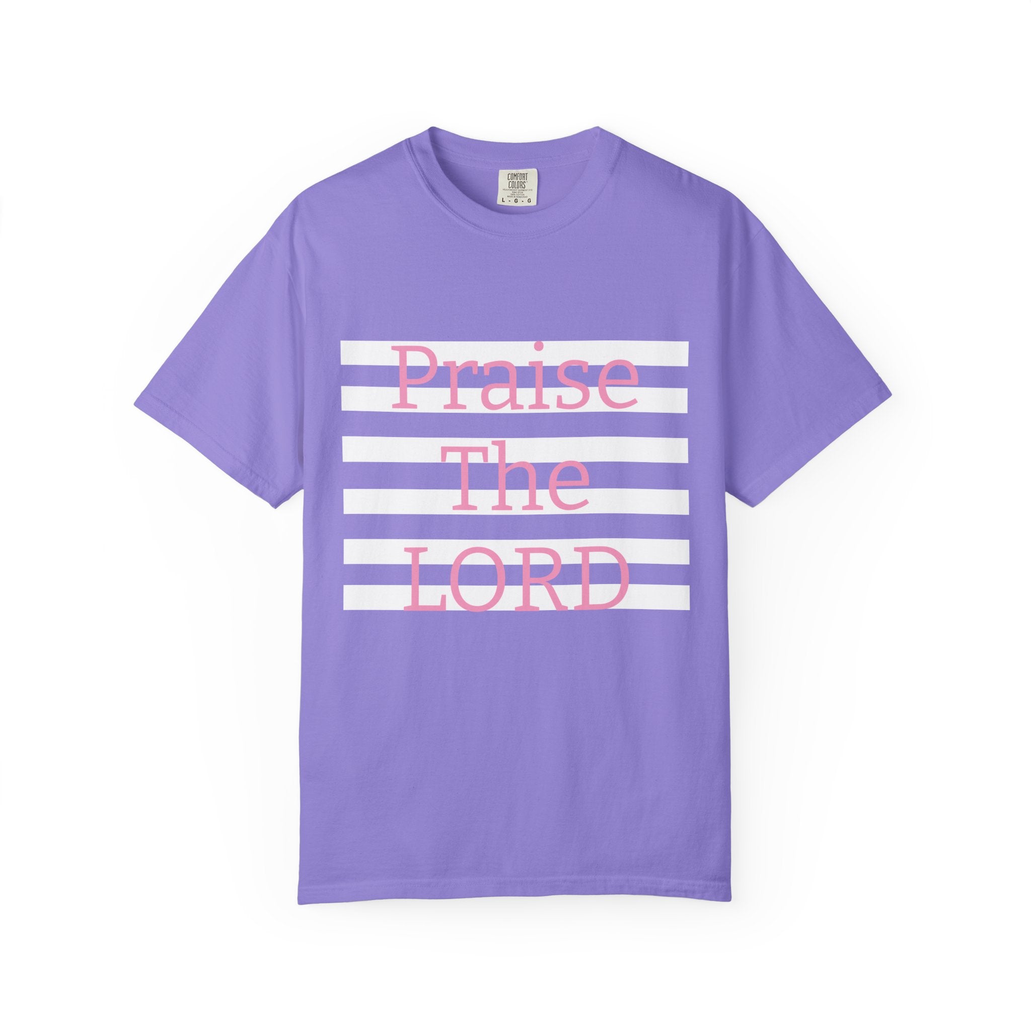 Praise The LORD Striped T-Shirt — Christian Faith Graphic Tee