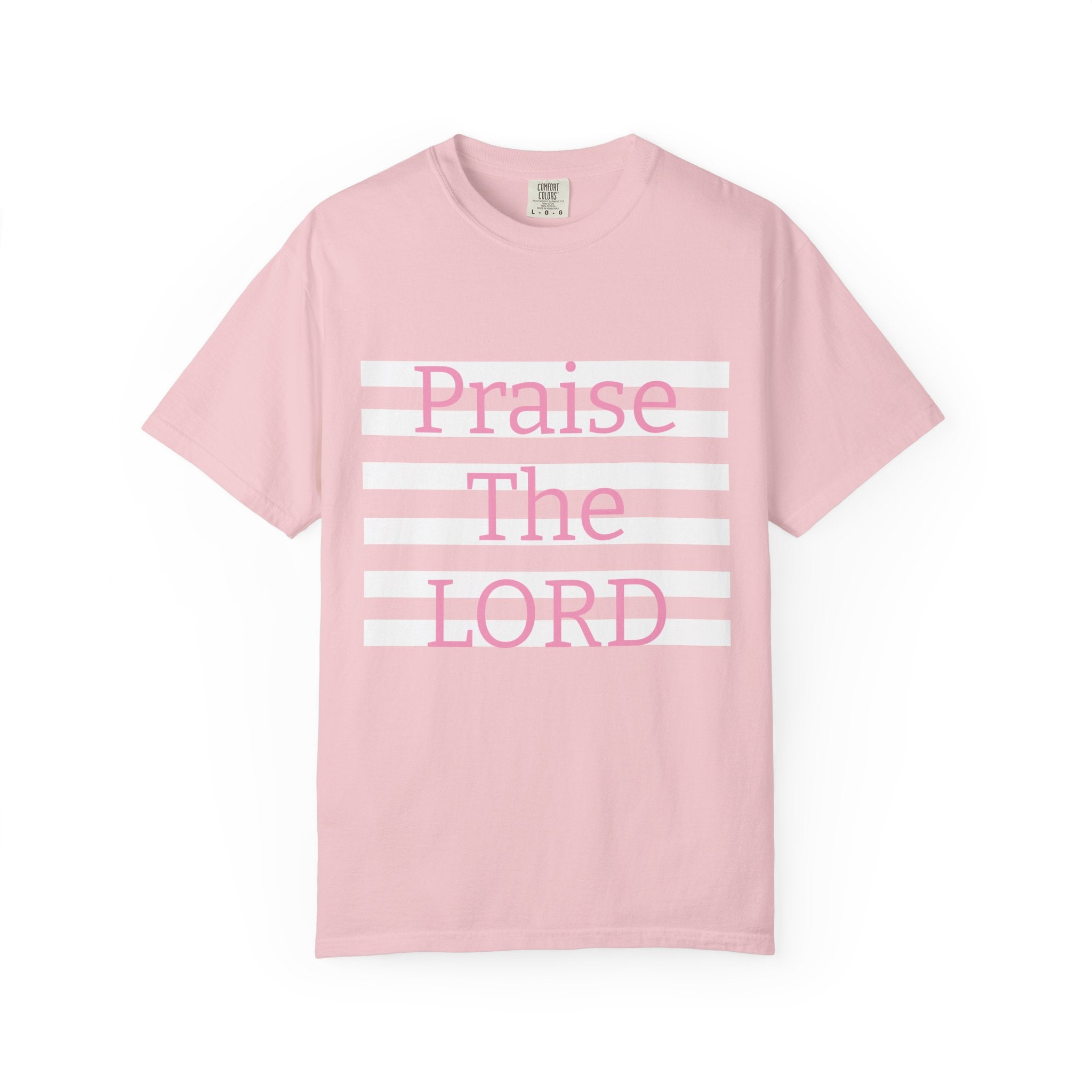Praise The LORD Striped T-Shirt — Christian Faith Graphic Tee