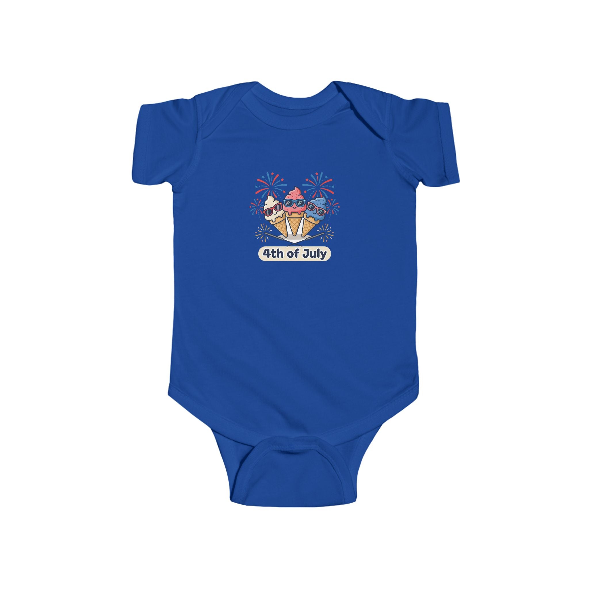 Infant 4th of July Bodysuit – Patriotic Fireworks Baby Onesie