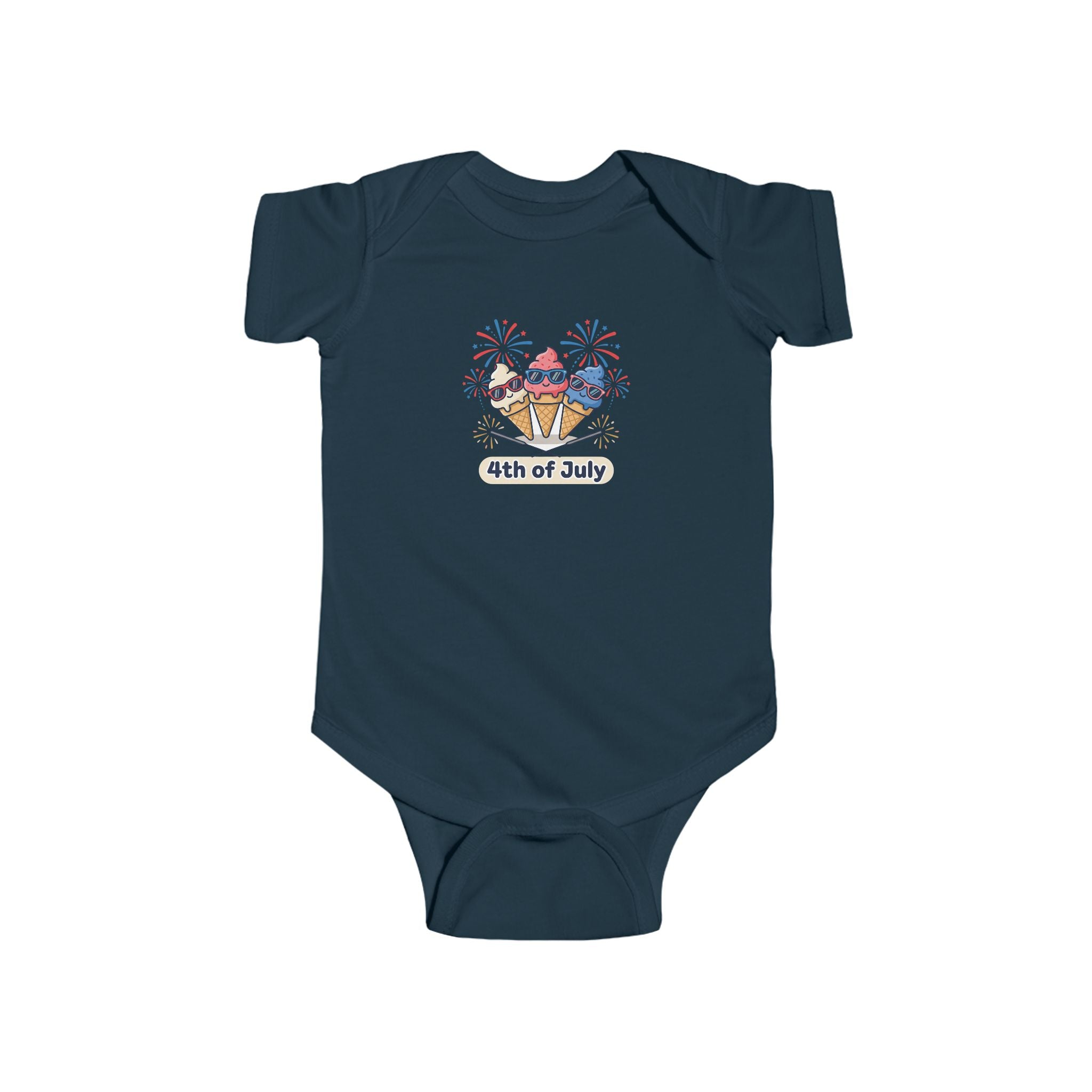 Infant 4th of July Bodysuit – Patriotic Fireworks Baby Onesie