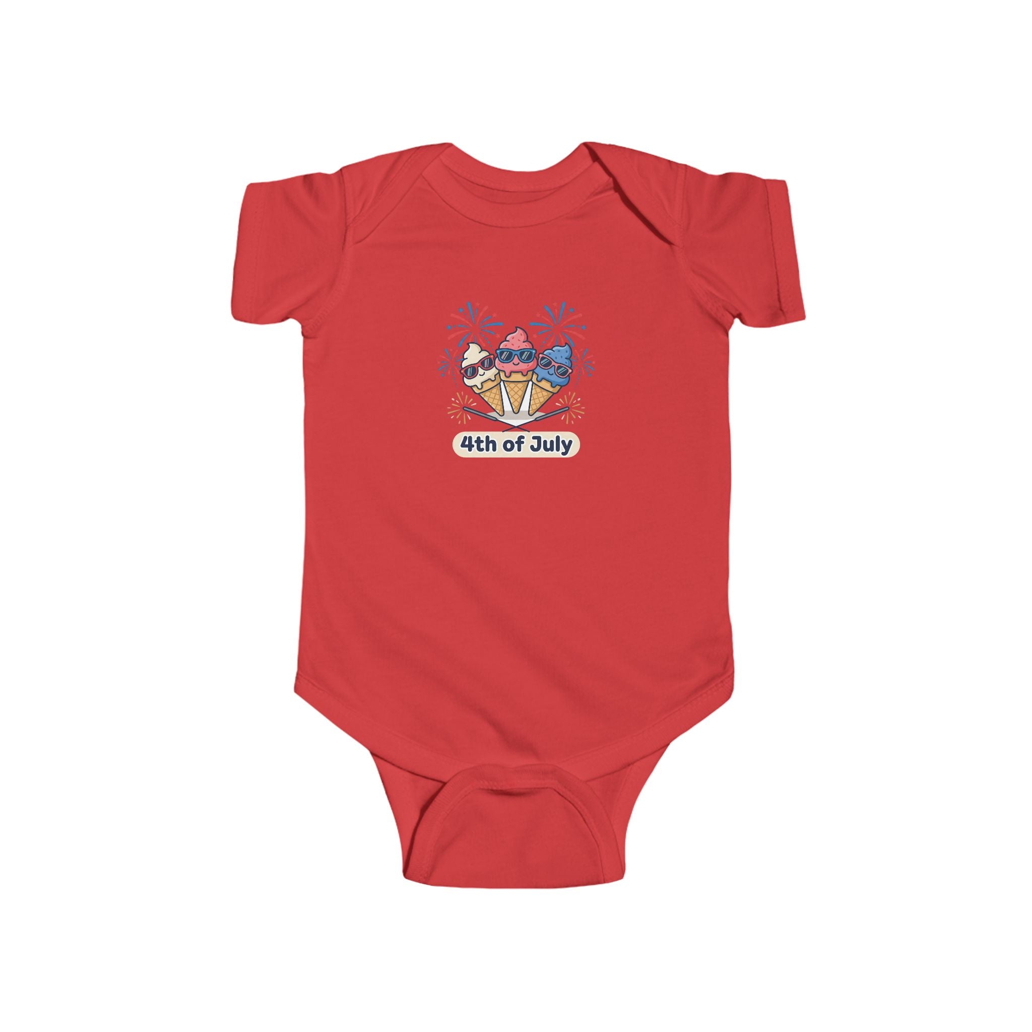 Infant 4th of July Bodysuit – Patriotic Fireworks Baby Onesie