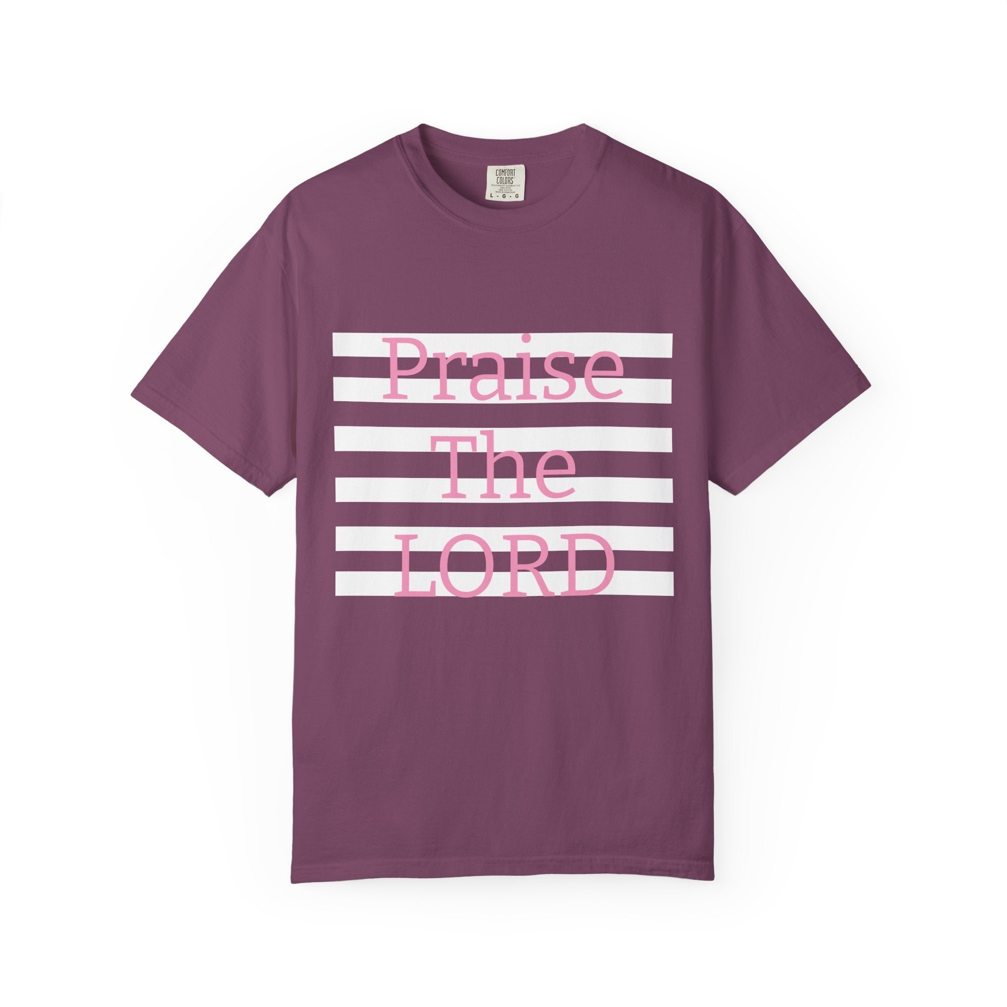 Praise The LORD Striped T-Shirt — Christian Faith Graphic Tee