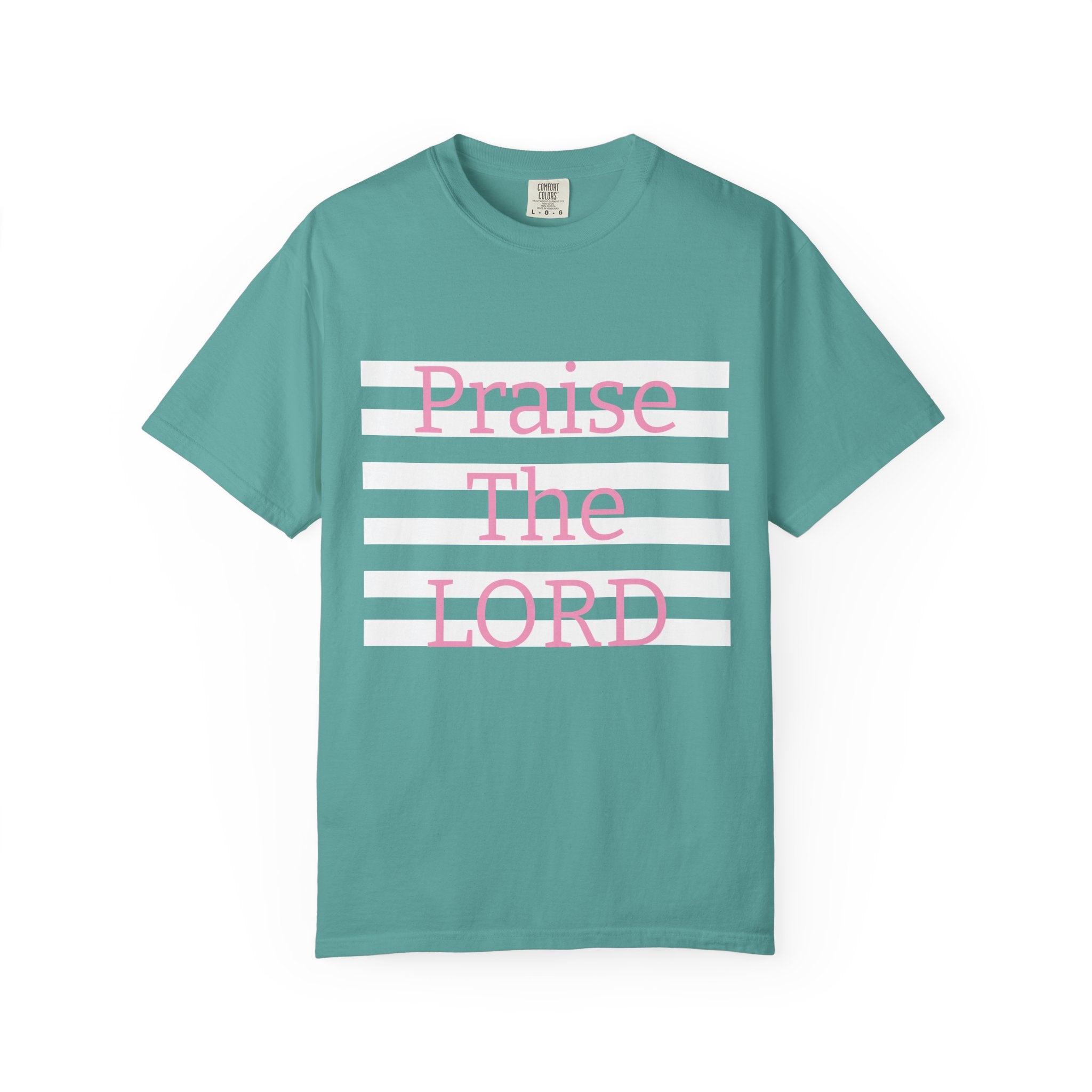 Praise The LORD Striped T-Shirt — Christian Faith Graphic Tee